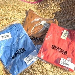 Duluth Trading NWT Mens Longtail Short sleeve Pocket Crew Tee Shirt NWT XL Multi